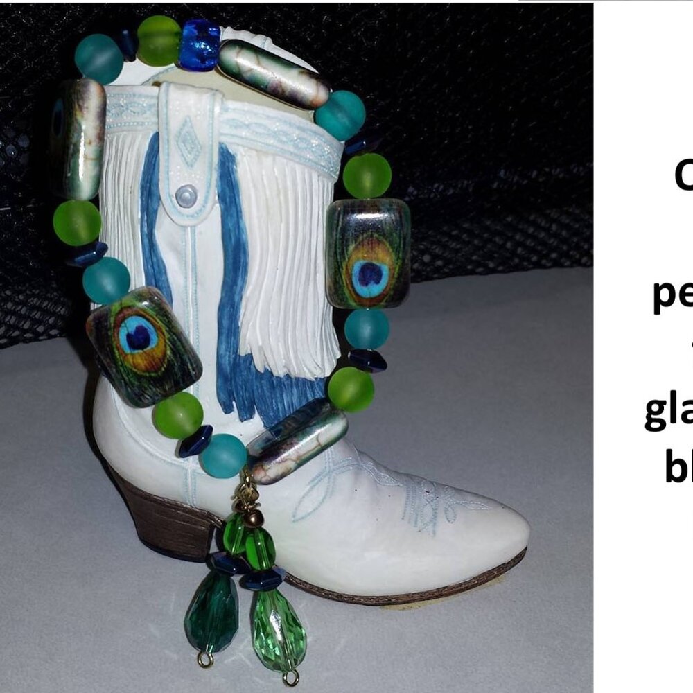 Tdd Custom Made One Size Fits Most Painted Peacoc… - image 4